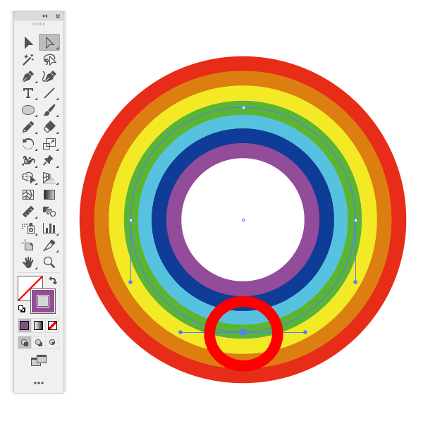 Illustratorで虹の作成方法 もちきんぶろぐ