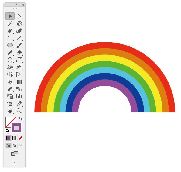 Illustratorで虹の作成方法 もちきんぶろぐ